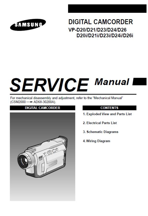 VP-D20, VP-D21, VP-D23, VP-D24