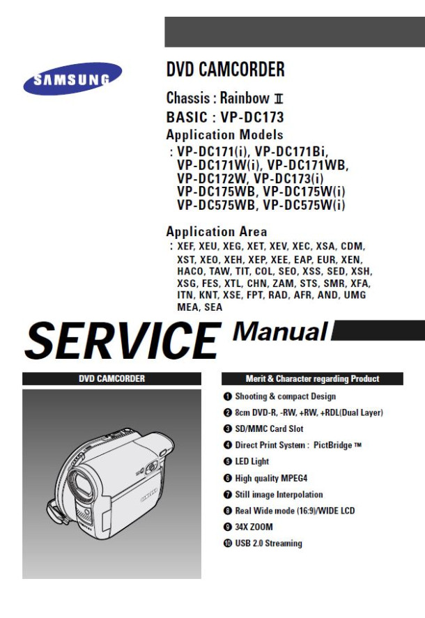 VP-DC171, VP-DC171Bi, VP-DC171W, VP-DC171WB
