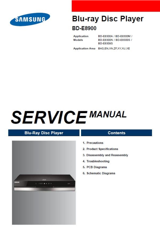 BD-E8900, BD-E8300A, BD-E8300M, BD-E8300N, BD-E8300S, BD-E8309S