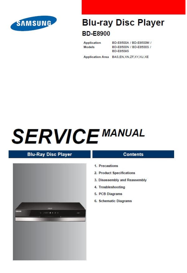 BD-E8900, BD-E8500A, BD-E8500M, BD-E8500N, BD-E8500S, BD-E8509S