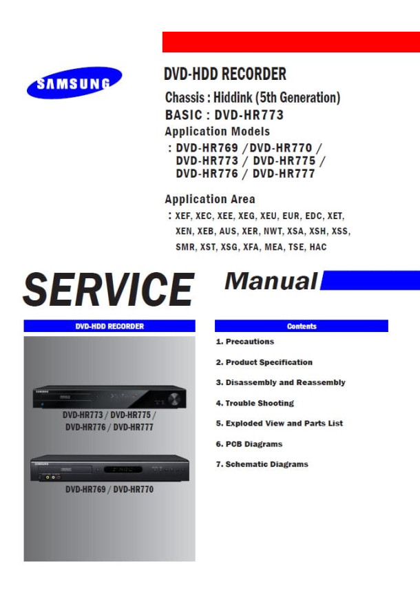 DVD-HR769, DVD-HR770, DVD-HR773, DVD-HR775