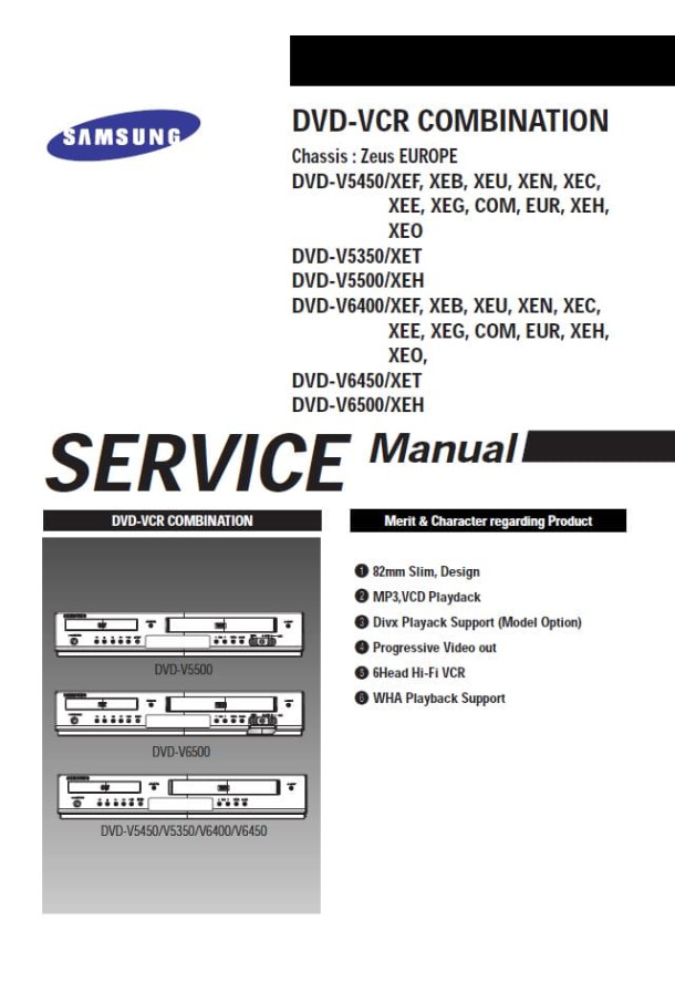 DVD-V5450, DVD-V5350, DVD-V5500, DVD-V6400