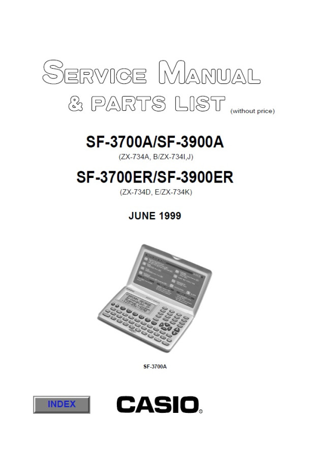 SF-3700A, SF-3900A, SF-3700ER, SF-3900ER
